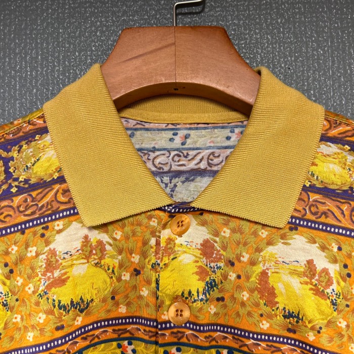 vintage allover pattern polo knit | Vintage.City 古着屋、古着コーデ情報を発信