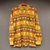 vintage allover pattern polo knit | Vintage.City 빈티지숍, 빈티지 코디 정보