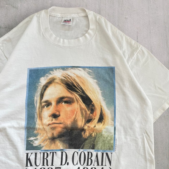 90s , KURT COBAIN , memorial t-shirt , anvil | Vintage.City 古着屋、古着コーデ情報を発信