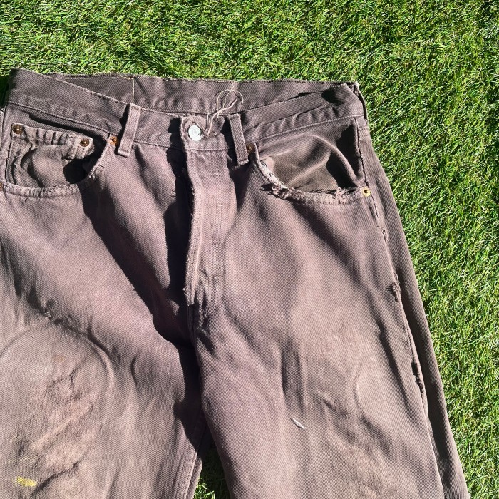 LEVI’S 501 remake flared pants design denim brown | Vintage.City 빈티지숍, 빈티지 코디 정보