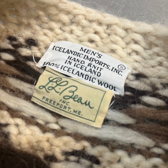 L.L.Bean ノルディック柄ニットカーディガン　筆記ロゴ | Vintage.City 古着屋、古着コーデ情報を発信