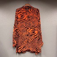 tiger & leopard pattern rayon shirt | Vintage.City 빈티지숍, 빈티지 코디 정보
