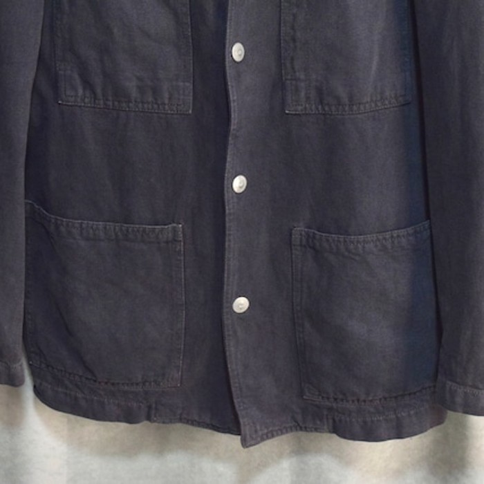 90s " armani jeans " cotton chore jacket | Vintage.City 古着屋、古着コーデ情報を発信
