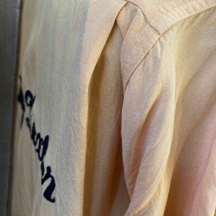 60s オリンピアン ヴィンテージ ボーリングシャツ "OLYMPIAN" ペールオレンジ　チェーンステッチ　made in USA | Vintage.City 古着屋、古着コーデ情報を発信