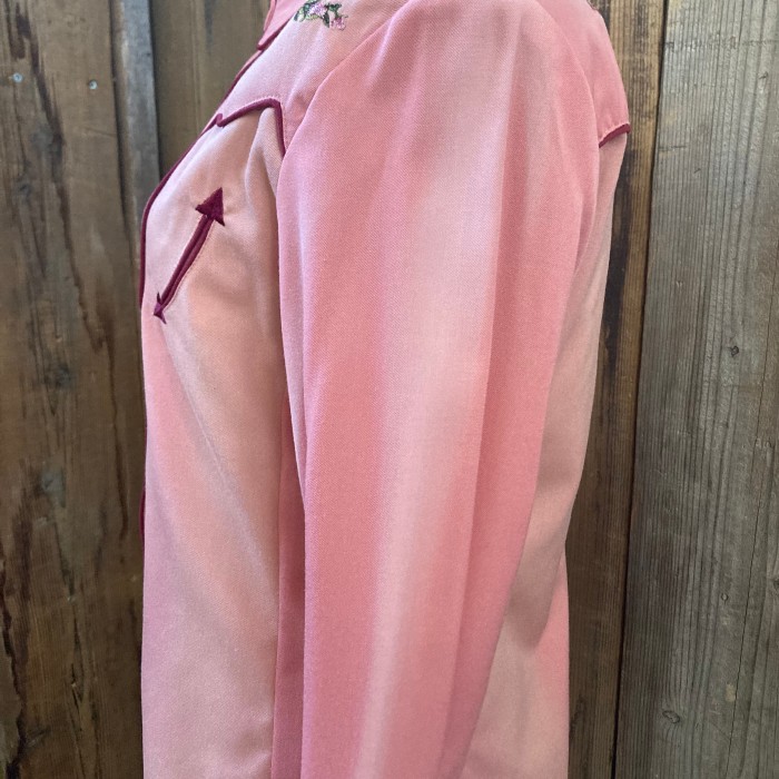 ヴィンテージ  Scully ウエスタンシャツ　スカリー　ピンク　ベージュ　バラ　刺繍 グッドフェード | Vintage.City 빈티지숍, 빈티지 코디 정보