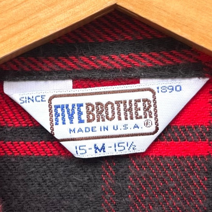 【USED】90s FIVE BROTER Flannel Shirt Made in USA / 90年代 ファイブブラザー ネルシャツ アメリカ製 | Vintage.City 古着屋、古着コーデ情報を発信