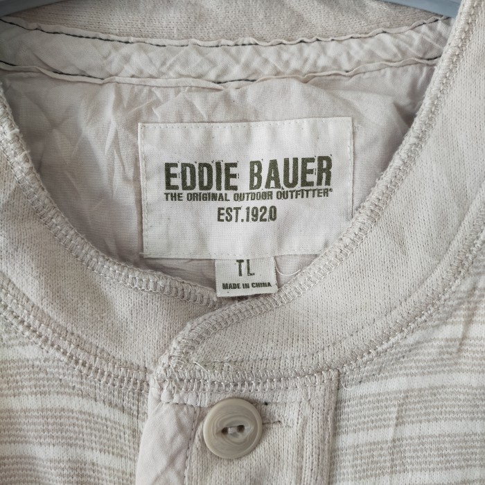 Eddie Bauer エディーバウアー ヘンリーネック ボーダー | Vintage.City 古着屋、古着コーデ情報を発信