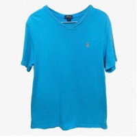 T-shirt Polo by Ralph Lauren ターコイズ ブルー オレンジ ラルフローレン | Vintage.City 古着屋、古着コーデ情報を発信
