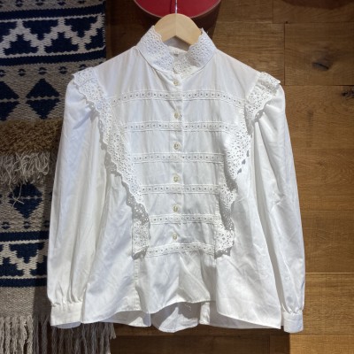 lace white blouse | Vintage.City 빈티지숍, 빈티지 코디 정보