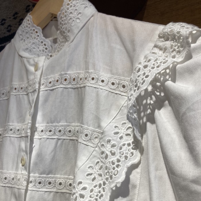 lace white blouse | Vintage.City 古着屋、古着コーデ情報を発信