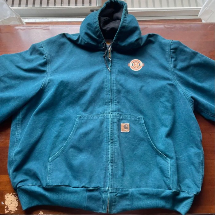 希少カラー カーハート  アクティブジャケット 青緑 2XL 企業刺繍 | Vintage.City 古着屋、古着コーデ情報を発信