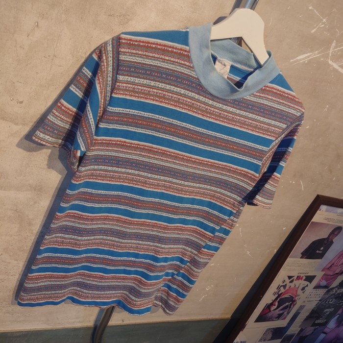 TOWNCRAFT(タウンクラフト)ボーダーTシャツ　Lサイズ　ブルー　コットン　JCPENNER　2135 | Vintage.City 古着屋、古着コーデ情報を発信