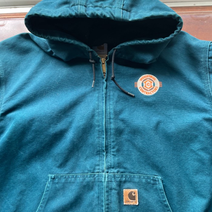 希少カラー カーハート  アクティブジャケット 青緑 2XL 企業刺繍 | Vintage.City 古着屋、古着コーデ情報を発信