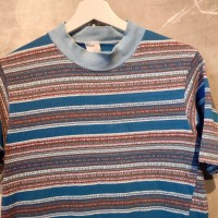 TOWNCRAFT(タウンクラフト)ボーダーTシャツ　Lサイズ　ブルー　コットン　JCPENNER　2135 | Vintage.City 빈티지숍, 빈티지 코디 정보