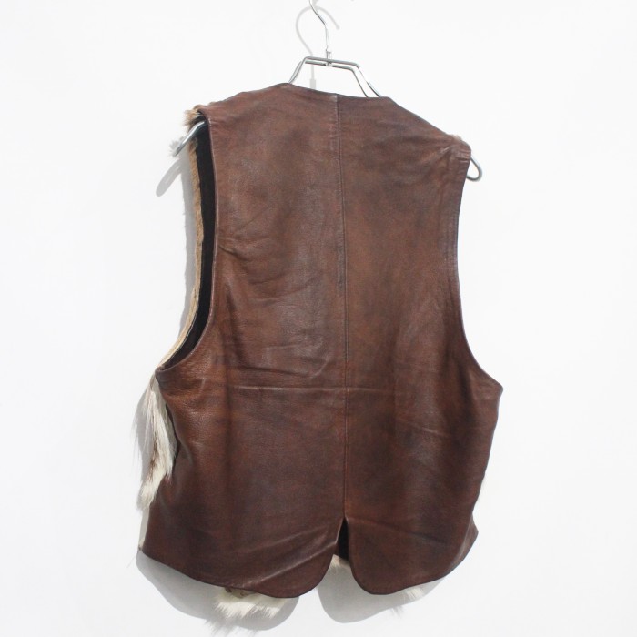 1970s cow leather vest | Vintage.City 古着屋、古着コーデ情報を発信