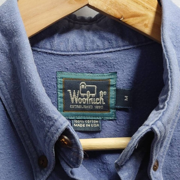 80’s Woolrich 紺タグ USA製 シャモアクロス ボタンダウンシャツ | Vintage.City 古着屋、古着コーデ情報を発信