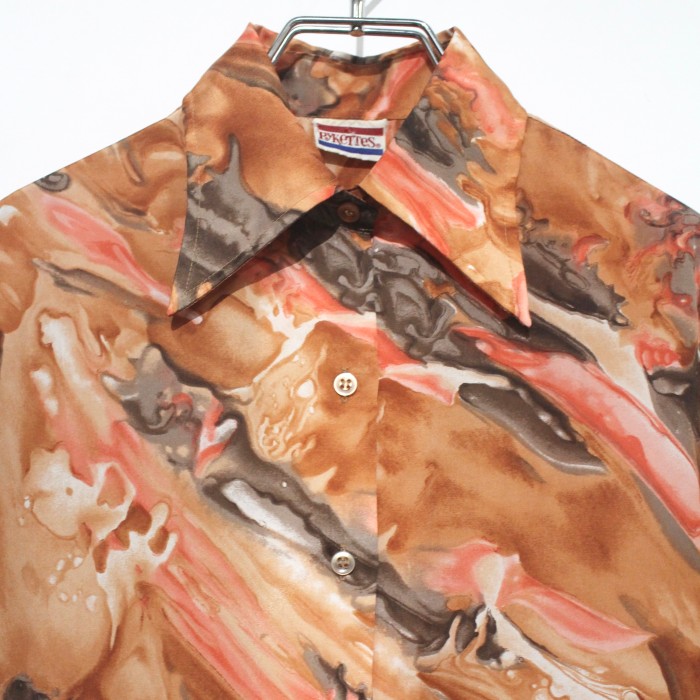 1970s marble pattern nylon shirt | Vintage.City 古着屋、古着コーデ情報を発信
