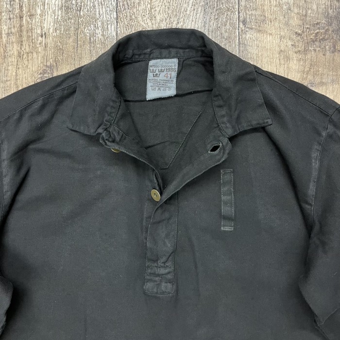 80'S スウェーデン軍 M55 ミリタリーシャツ ブラック (VINTAGE) | Vintage.City 古着屋、古着コーデ情報を発信