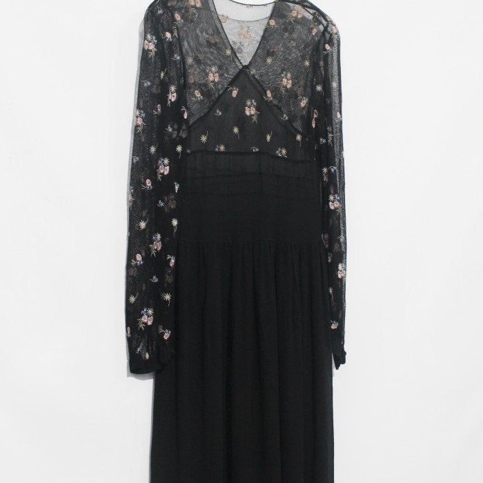1950s embroidery sheer dress | Vintage.City 古着屋、古着コーデ情報を発信