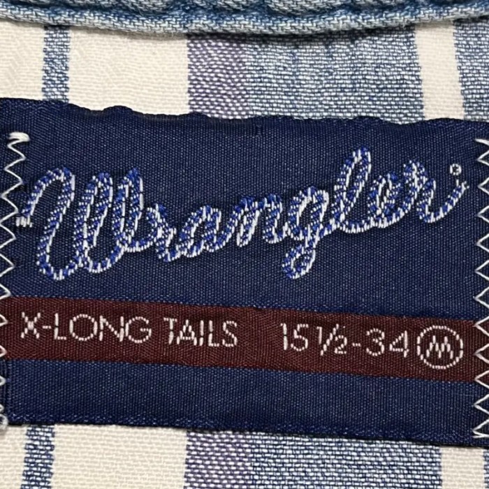 90s wrangler デニム　シャツ　ウエスタン　ストライプ　USA アメリカ製　ラングラー | Vintage.City 古着屋、古着コーデ情報を発信