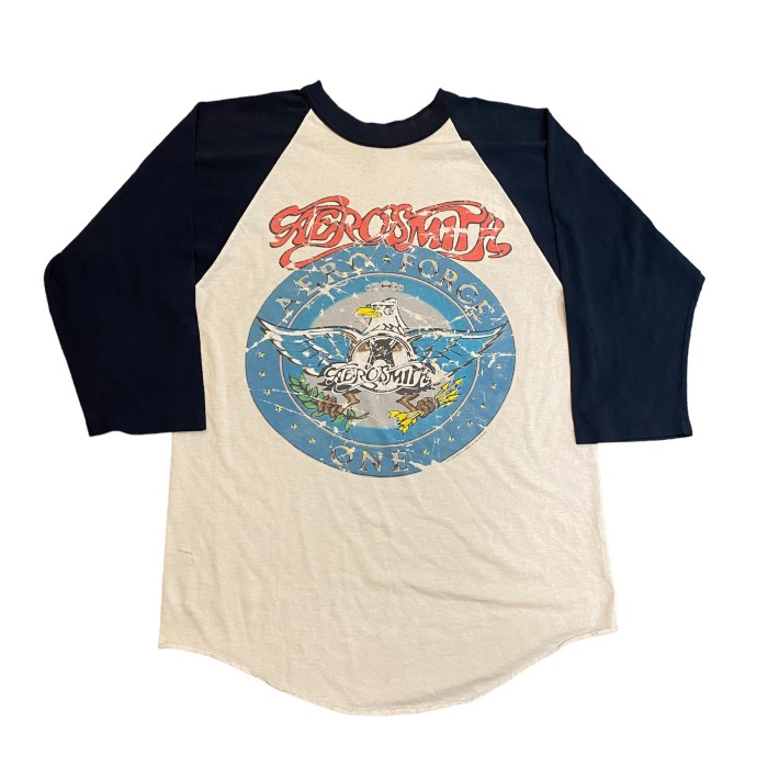 ビンテージ 90年代 エアロスミス ラグラン Tシャツ ホワイト×ネイビー | Vintage.City 古着屋、古着コーデ情報を発信