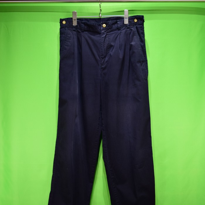 vintage euro cotton tuck slacks pants | Vintage.City 古着屋、古着コーデ情報を発信