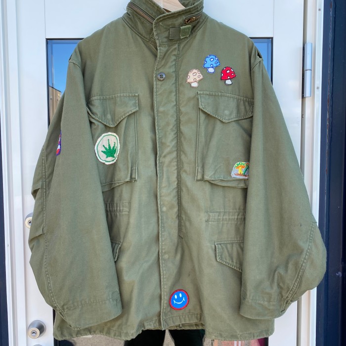 80's US.ARMY M-65 フィールドジャケット　drag マジックマッシュルーム　ガンジャ　ピース　リメイク | Vintage.City 古着屋、古着コーデ情報を発信