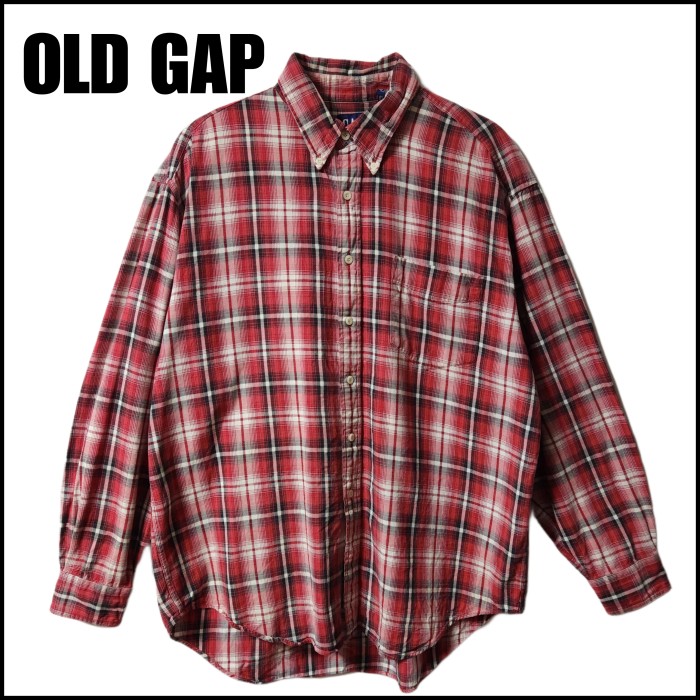 90s OLDGAP ギャップ　ヴィンテージ　BDシャツ　長袖　チェック　XL | Vintage.City 古着屋、古着コーデ情報を発信
