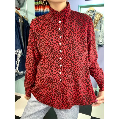 used／leopard pattern blouse | Vintage.City 古着屋、古着コーデ情報を発信
