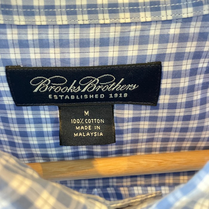 Brooks Brothers ギンガムチェック BDシャツ 青×白 Mサイズ | Vintage.City 古着屋、古着コーデ情報を発信