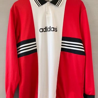 90s adidas アディダス ゲームシャツ 赤 × 白 × 黒 O-XOサイズ | Vintage.City 古着屋、古着コーデ情報を発信