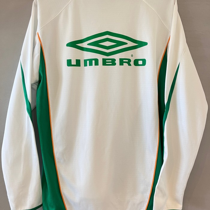 90s UMBRO ゲームシャツ トレーニングシャツ 白×緑 XOサイズ | Vintage.City 古着屋、古着コーデ情報を発信