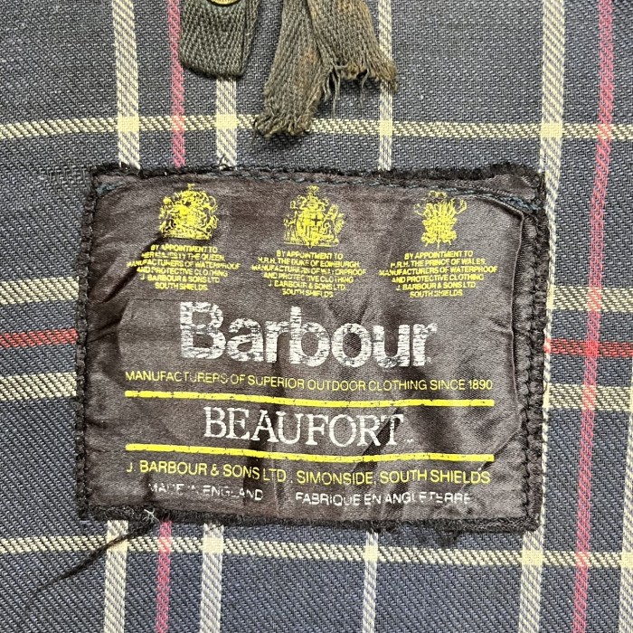90'S BARBOUR 3クレスト 旧タグ "BEAUFORT" オイルドジャケット ネイビー イングランド製 (VINTAGE) | Vintage.City 古着屋、古着コーデ情報を発信