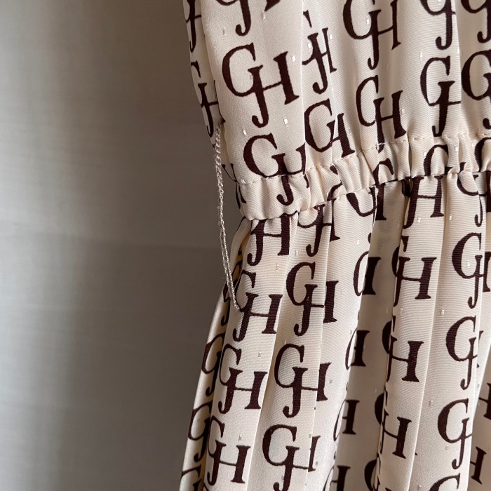 alphabet motif pleated dress〈レトロ古着 アルファベット柄 プリーツワンピース 〉 | Vintage.City 빈티지숍, 빈티지 코디 정보