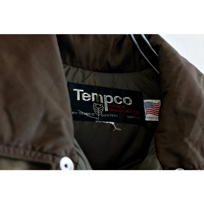 1970s Tempco Goose Down Vintage Vest Made in USA | Vintage.City 빈티지숍, 빈티지 코디 정보