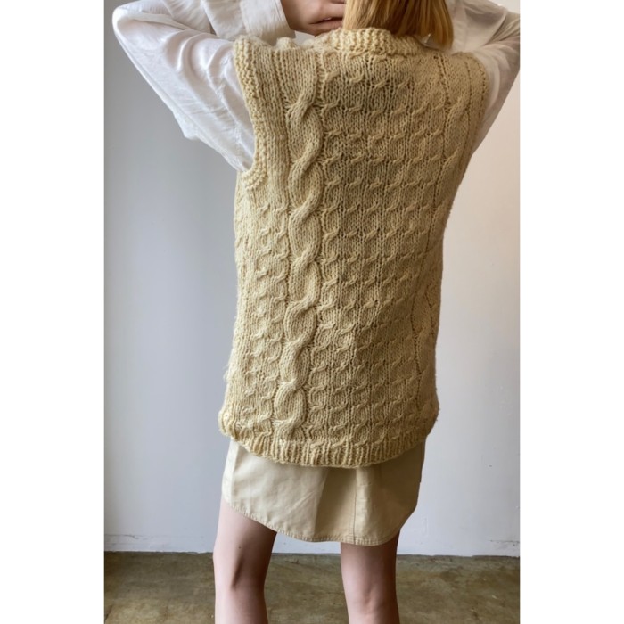 cable knit vest | Vintage.City 古着屋、古着コーデ情報を発信