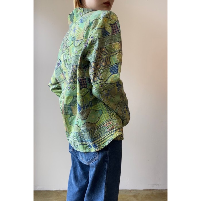 pattern shirt jacket | Vintage.City 古着屋、古着コーデ情報を発信