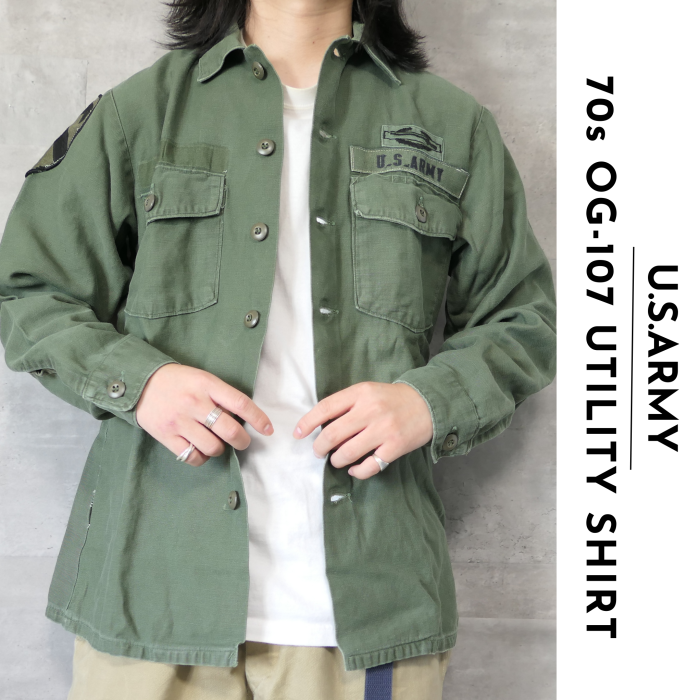 VINTAGE 70s M OG-107 Utility shirt -U.S.ARMY- | Vintage.City 古着屋、古着コーデ情報を発信