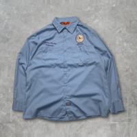 dickies oversize work shirt / ディキーズ オーバーサイズ ワークシャツ ワッペン 刺繍 配色抜群 | Vintage.City 古着屋、古着コーデ情報を発信