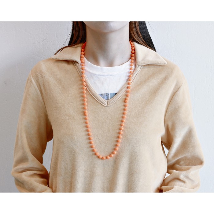 Neon Orange Beads US Vintage Necklace | Vintage.City 古着屋、古着コーデ情報を発信