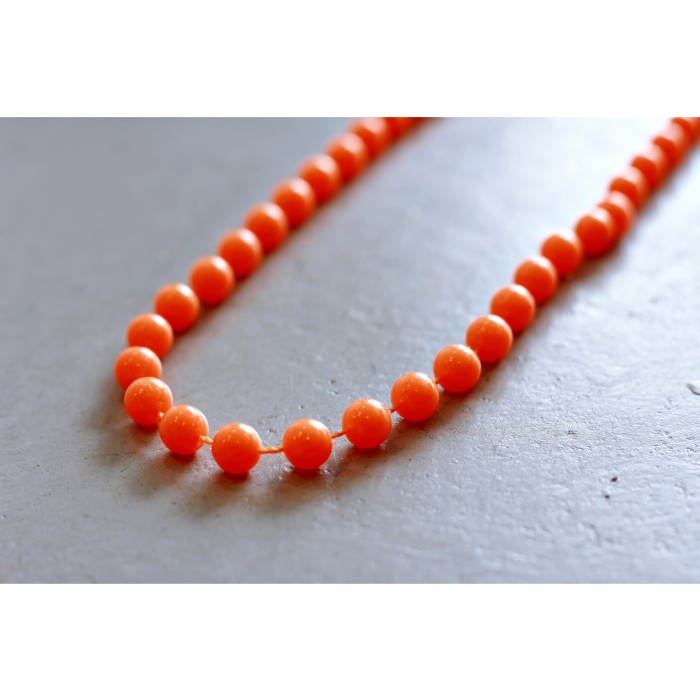 Neon Orange Beads US Vintage Necklace | Vintage.City 빈티지숍, 빈티지 코디 정보