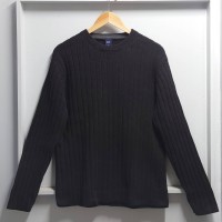 00’s GAP リブ編み コットン ニット セーター ブラック M | Vintage.City 빈티지숍, 빈티지 코디 정보