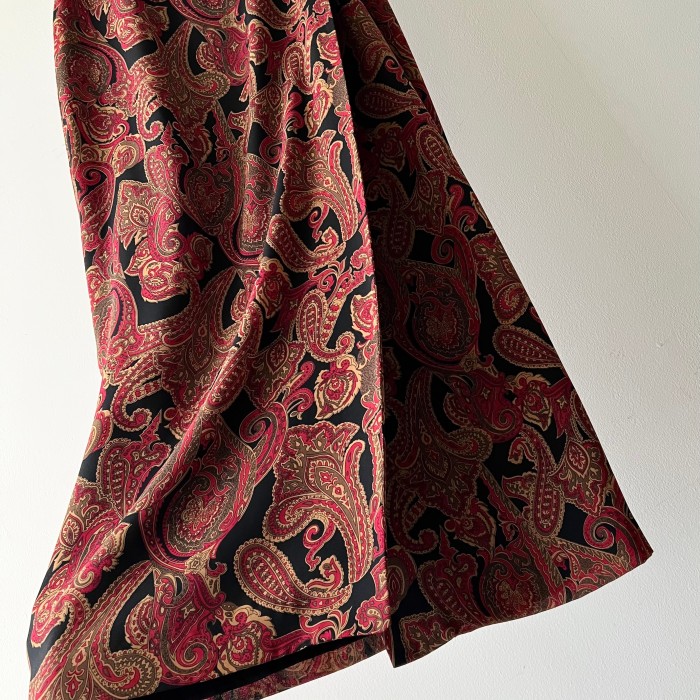 Vintage Paisley Pattern Long Wrap Skirt | Vintage.City 빈티지숍, 빈티지 코디 정보