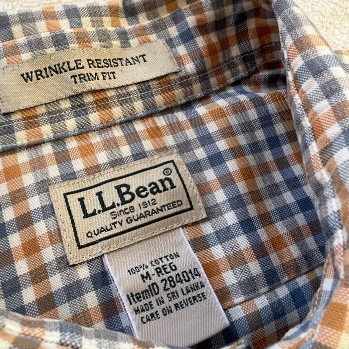 L.L.Bean エルエルビーン チェック シャツ M 長袖 ベージュ | Vintage.City 古着屋、古着コーデ情報を発信