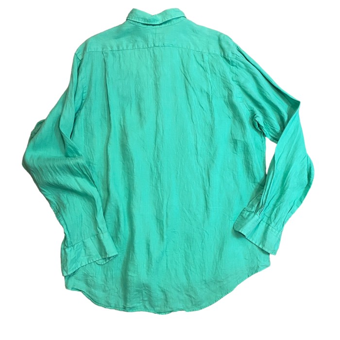 USED ラルフローレン ロゴ刺繍 リネンシャツ XXL グリーン | Vintage.City 古着屋、古着コーデ情報を発信