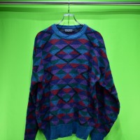 vintage euro design print wool sweater | Vintage.City 古着屋、古着コーデ情報を発信