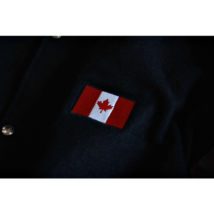 Melton/Leather Vintage Stadium Jacket Made in CANADA | Vintage.City 古着屋、古着コーデ情報を発信