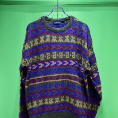 vintage us design print Acryl sweater USA製 | Vintage.City 古着屋、古着コーデ情報を発信