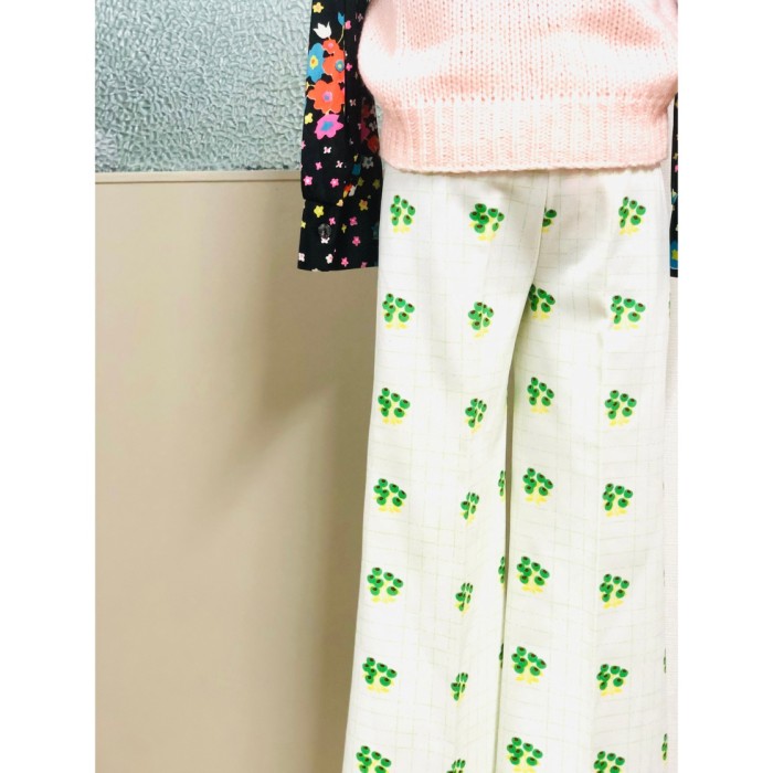 70s Floral polyester pants | Vintage.City 빈티지숍, 빈티지 코디 정보