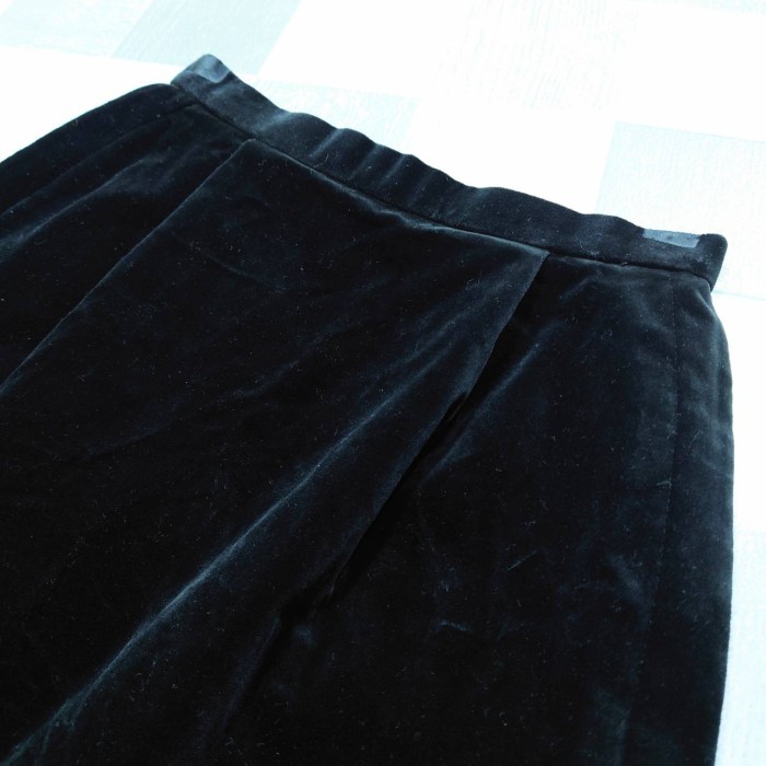 90’s ALPHA CUBIC ニーディック ベルベット タック スカート | Vintage.City 빈티지숍, 빈티지 코디 정보